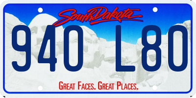 SD license plate 94OL80