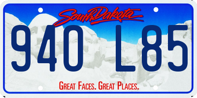 SD license plate 94OL85