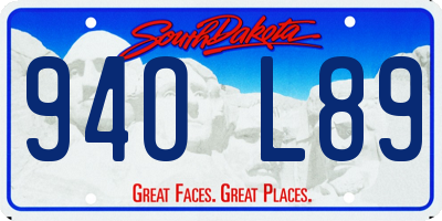 SD license plate 94OL89