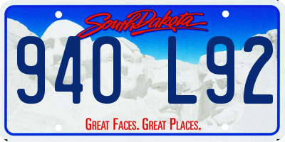 SD license plate 94OL92