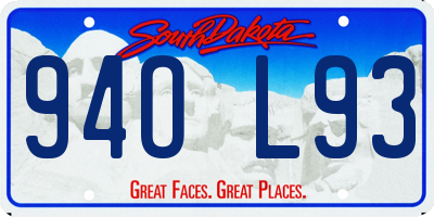 SD license plate 94OL93