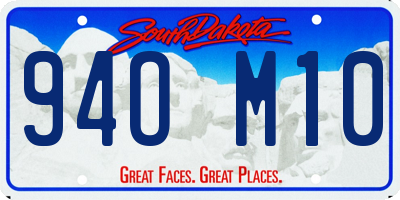 SD license plate 94OM10