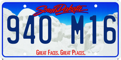 SD license plate 94OM16