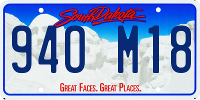 SD license plate 94OM18
