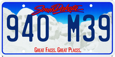 SD license plate 94OM39
