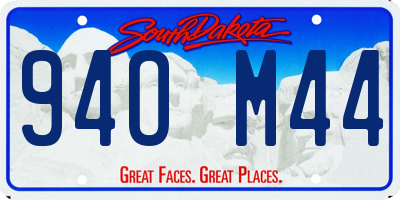 SD license plate 94OM44