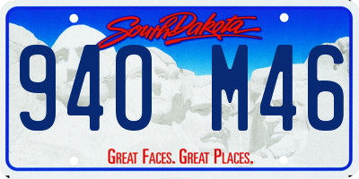 SD license plate 94OM46