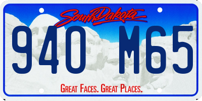 SD license plate 94OM65