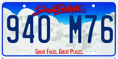 SD license plate 94OM76