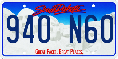 SD license plate 94ON60