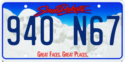 SD license plate 94ON67