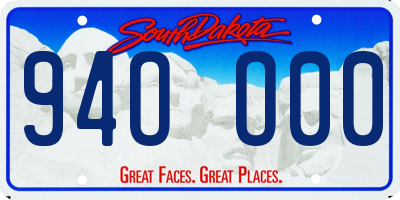 SD license plate 94OO00