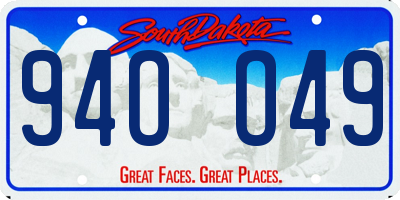 SD license plate 94OO49