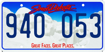 SD license plate 94OO53