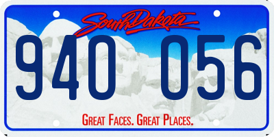 SD license plate 94OO56