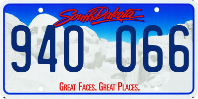 SD license plate 94OO66