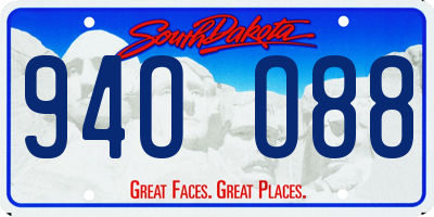 SD license plate 94OO88