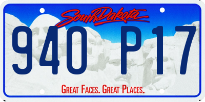 SD license plate 94OP17