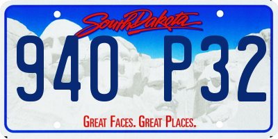 SD license plate 94OP32