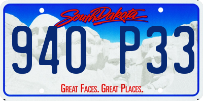 SD license plate 94OP33