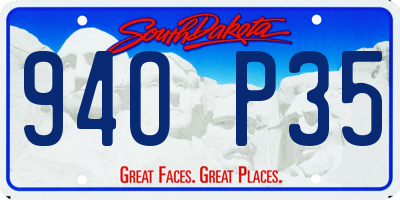 SD license plate 94OP35