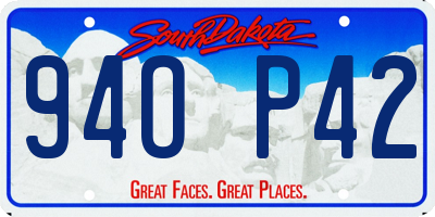 SD license plate 94OP42