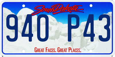 SD license plate 94OP43