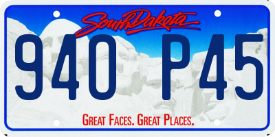 SD license plate 94OP45