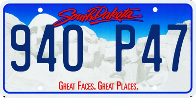 SD license plate 94OP47