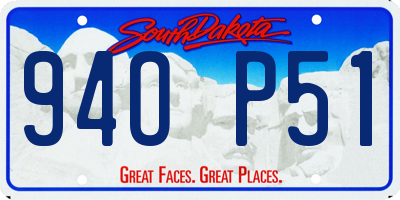 SD license plate 94OP51