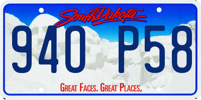 SD license plate 94OP58