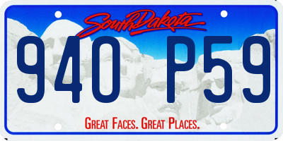 SD license plate 94OP59