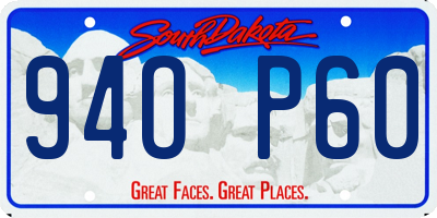 SD license plate 94OP60