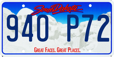 SD license plate 94OP72