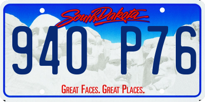 SD license plate 94OP76