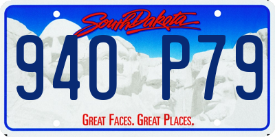 SD license plate 94OP79