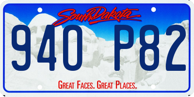 SD license plate 94OP82