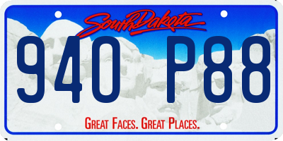 SD license plate 94OP88