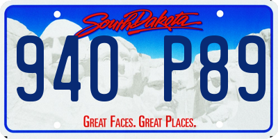 SD license plate 94OP89