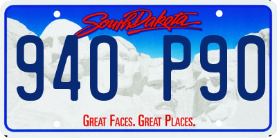 SD license plate 94OP90