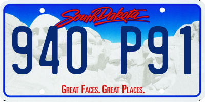 SD license plate 94OP91