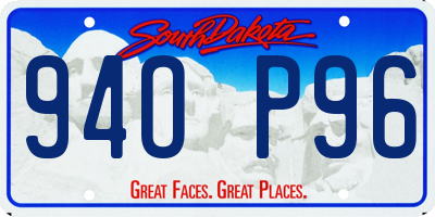 SD license plate 94OP96