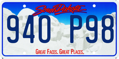 SD license plate 94OP98