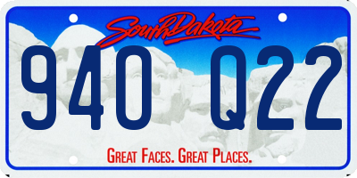 SD license plate 94OQ22