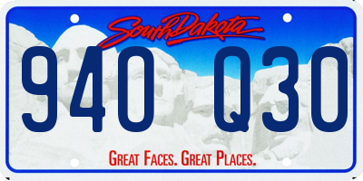 SD license plate 94OQ30