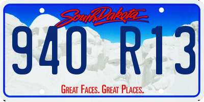 SD license plate 94OR13