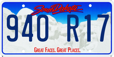 SD license plate 94OR17