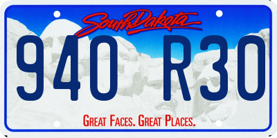 SD license plate 94OR30