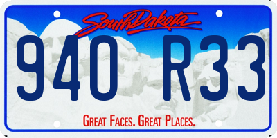 SD license plate 94OR33