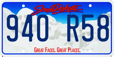 SD license plate 94OR58